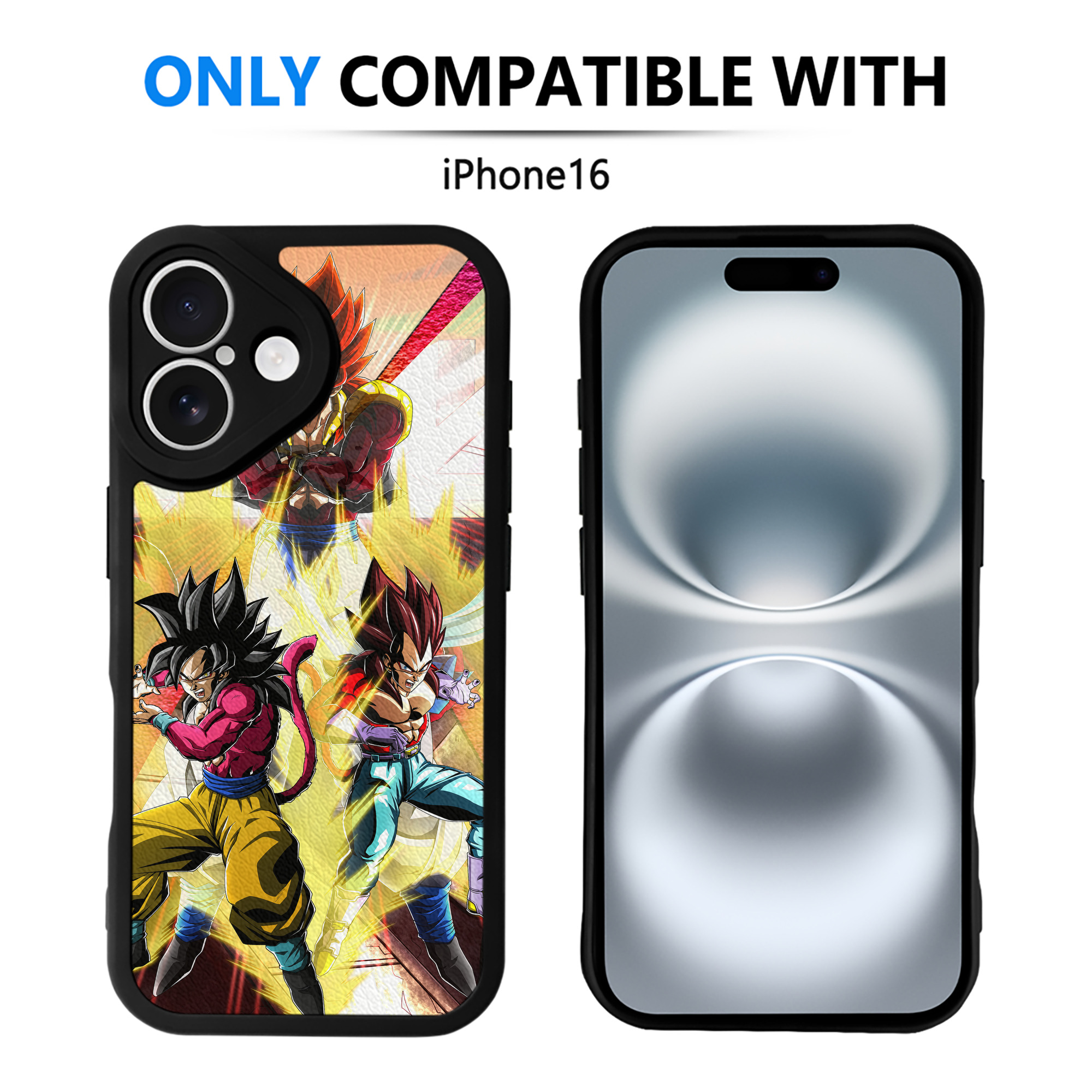 （画像用） ドラゴンボール DRAGON BALL 【iPhone 16シリーズ対応】シリコンスマホケース（レザー調） 材質：シリコン